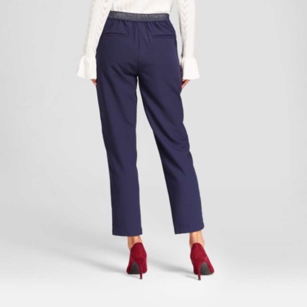 A New Day Navy Crepe Jogger Pants New - Picture 3 of 7